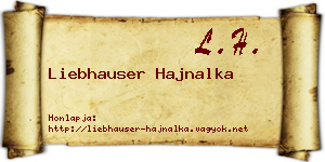 Liebhauser Hajnalka névjegykártya