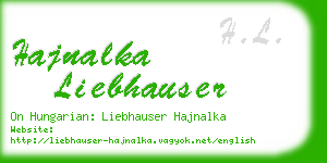 hajnalka liebhauser business card